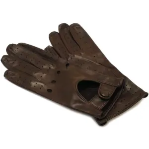 Women's Brown Leather Napoli Driving Gloves